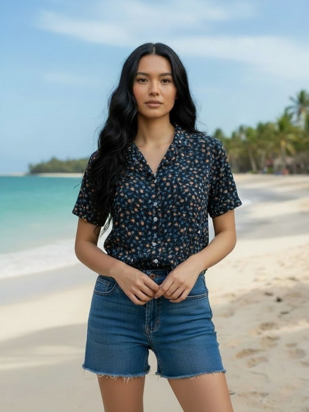 Madewell Floral Short-Sleeve Button-Down Shirt